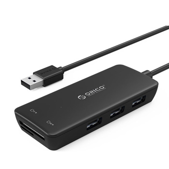 Orico 3 Port USB Hub with TF and SD Card Reader H3TS-U2