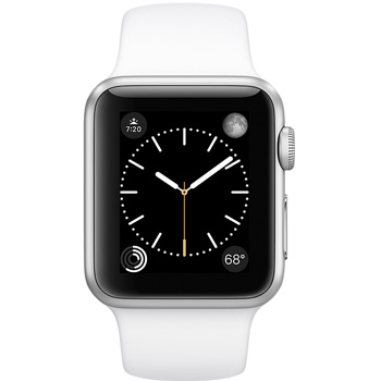 Apple Watch Series 1 42mm Silver Aluminum Case with White Sport Band