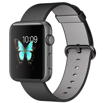 Apple Watch Black Woven Nylon Band 38mm