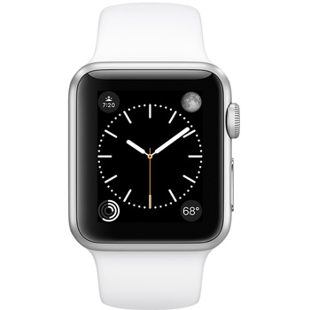 Apple Watch Series 1 38mm Silver Aluminum Case with White Sport Band