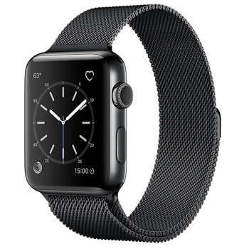 Apple Watch Series 2 42mm Stainless Steel Case Milanese Loop Space Gray