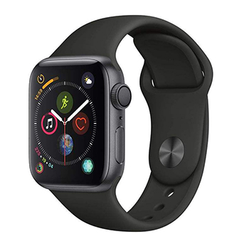 Apple Watch Series 4 44mm Space Gray Aluminum Case With Black Sport Band