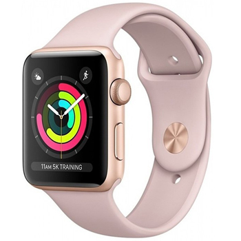 Apple Watch Series 3 42mm Gold Aluminum Case with Pink Sand Sport Band