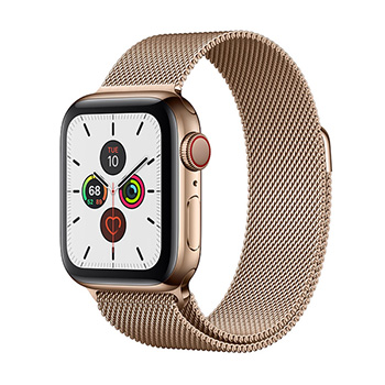 Apple Watch Series 5 40mm Gold Stainless Steel Case with Meyer Lemon Milanese Loop