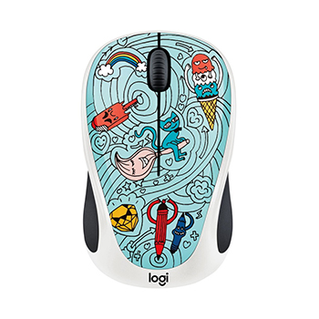 Logitech M238 Doodle Bae Bee Blue Wireless Mouse