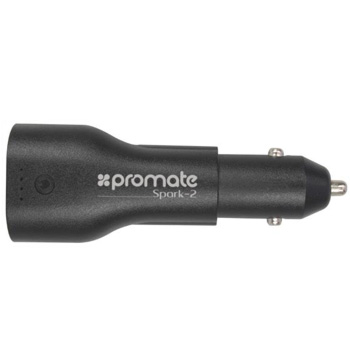 Promate Spark 2 Car Charger with Power Bank