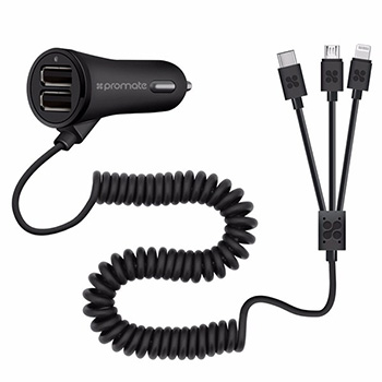 Promate Charger Trio Car Charger