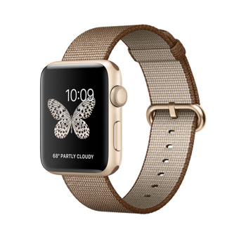 Apple Watch Series 2 Gold with Toasted Coffee Caramel Woven Nylon 42mm