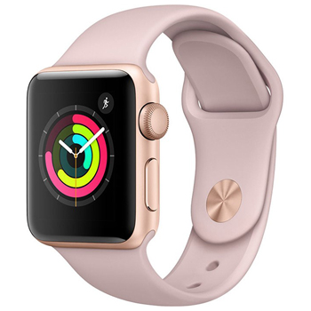 Apple Watch Series 3 38mm Gold Aluminum Case with Pink Sand Sport Band