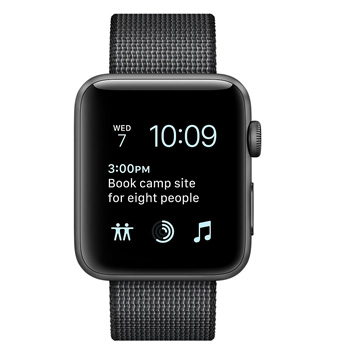 Apple Watch Series 2 38mm Aluminum Space Gray Woven Nylon