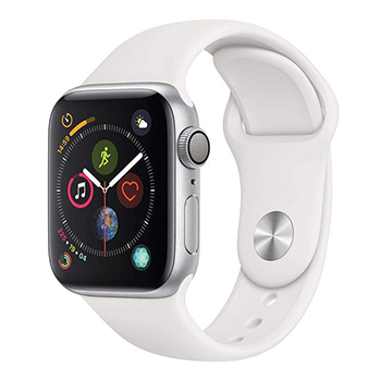 Apple Watch Series 4 44mm Silver Aluminum Case With White Sport Band