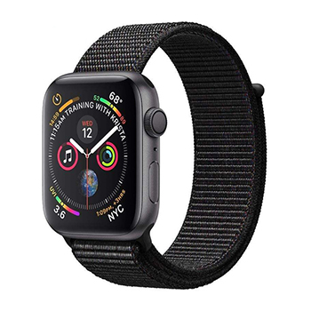 Apple Watch Series 4 44mm Space Gray Aluminum Case with Black Sport Loop Band