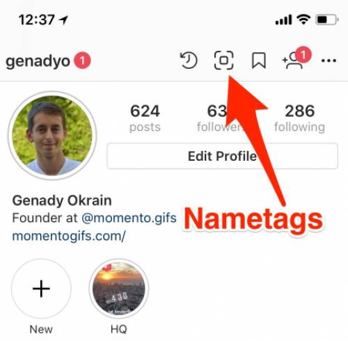 قابلیت جدید اینستاگرام با نام Nametag