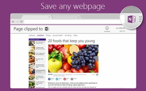 One Note Web Clipper